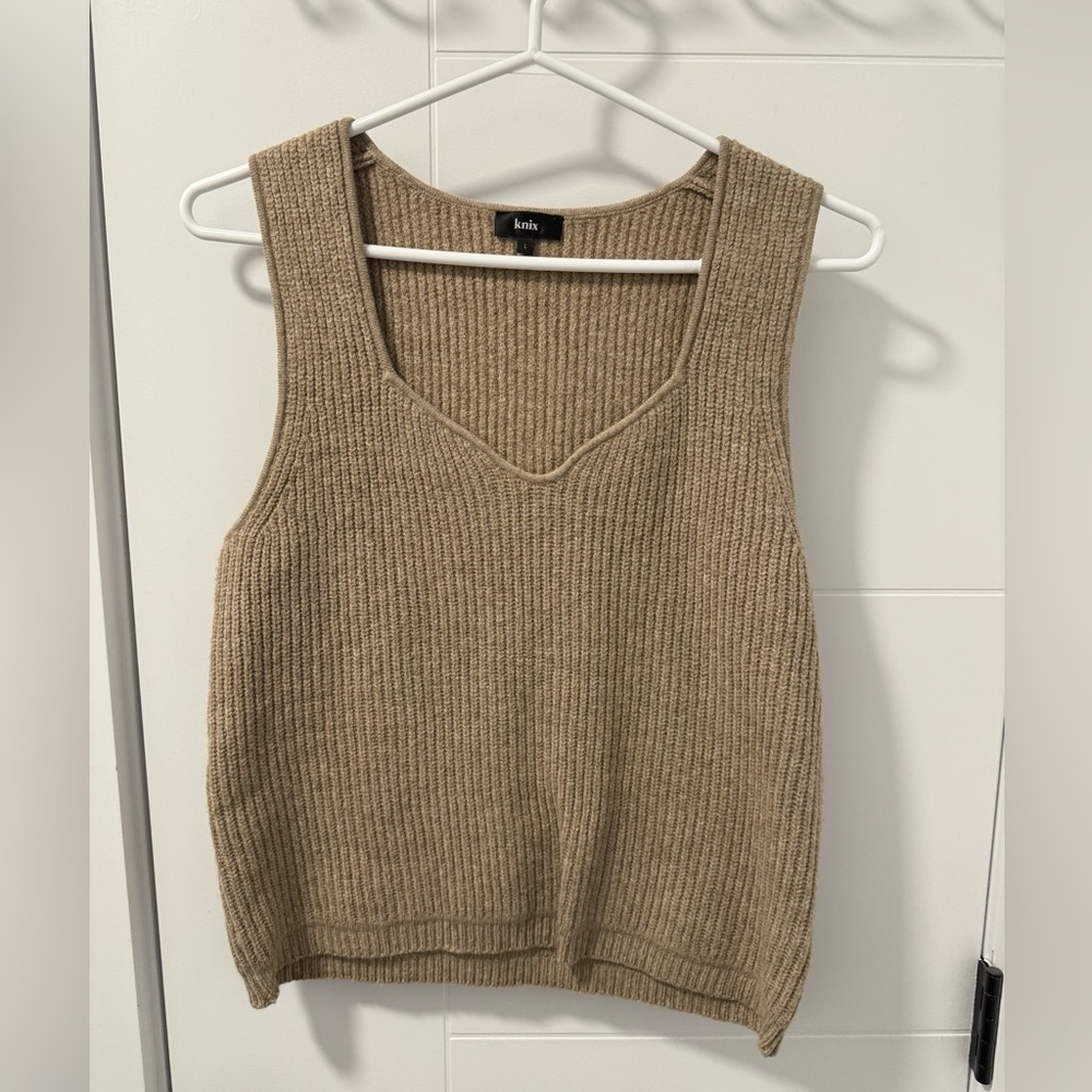 Tan Knit Top from Knix